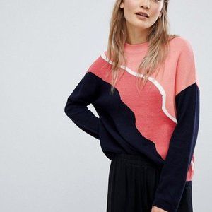 In Wear Paola Colourblock Knit Sweater Size L